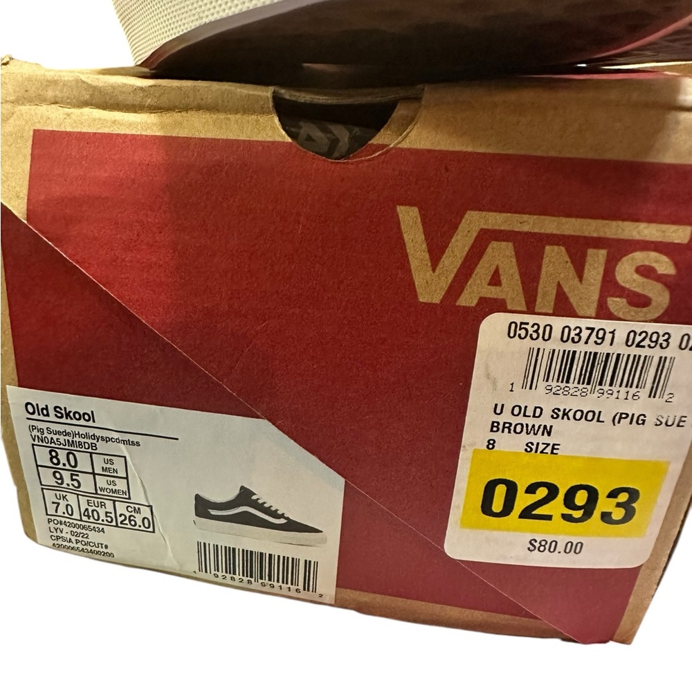NIB RARE Vans Old Skool Brown Pig Suede Sneakers Shoes UNISEX Men 8 Women 9.5 - Picture 3 of 16